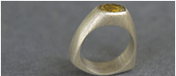 citrine triangle ring