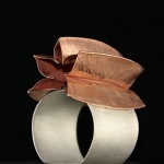 Silver and Copper Lotus Cuff