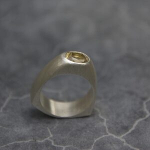 Citrine Triangle Ring