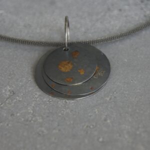 Keum Bo Circles and Hearts Charm Pendant