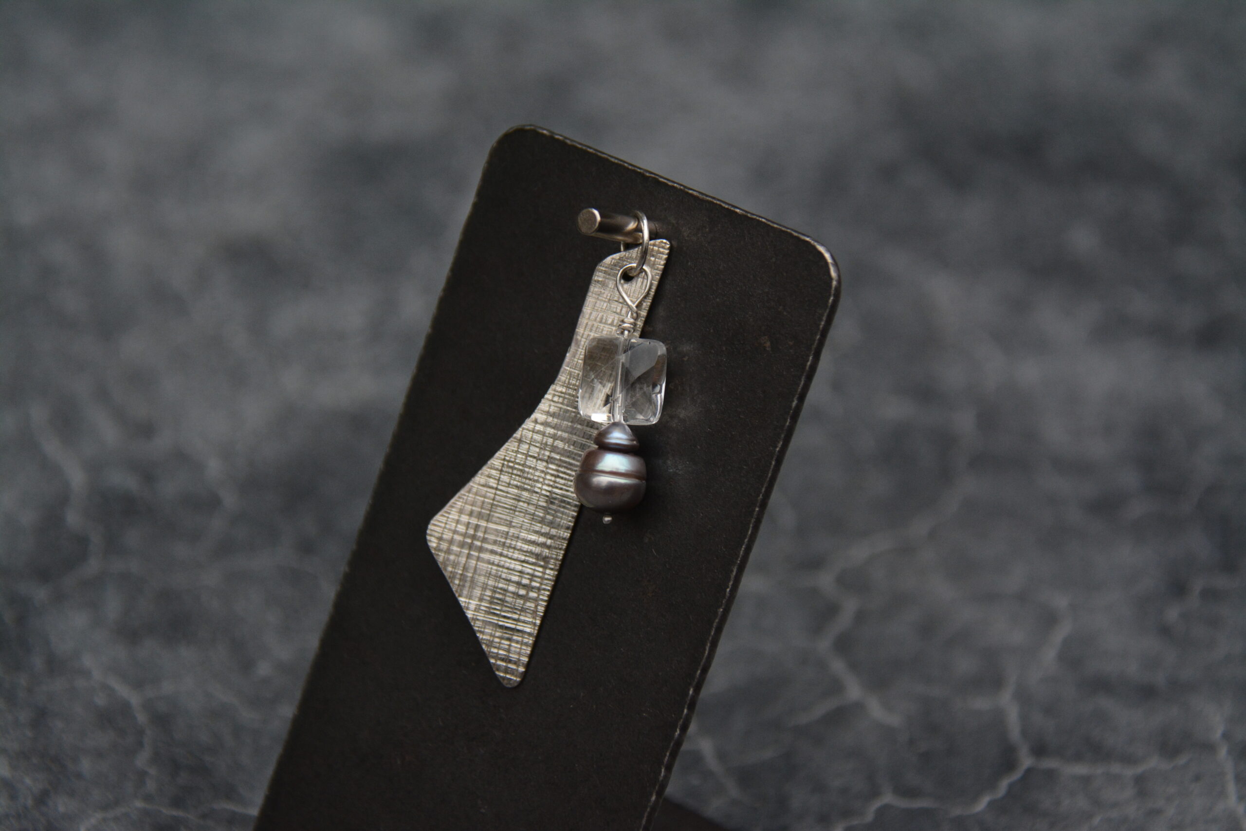 Silver, Pearl and Rock Crystal Pendant - Image 3