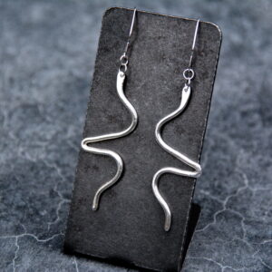 Silver Snake Earrings